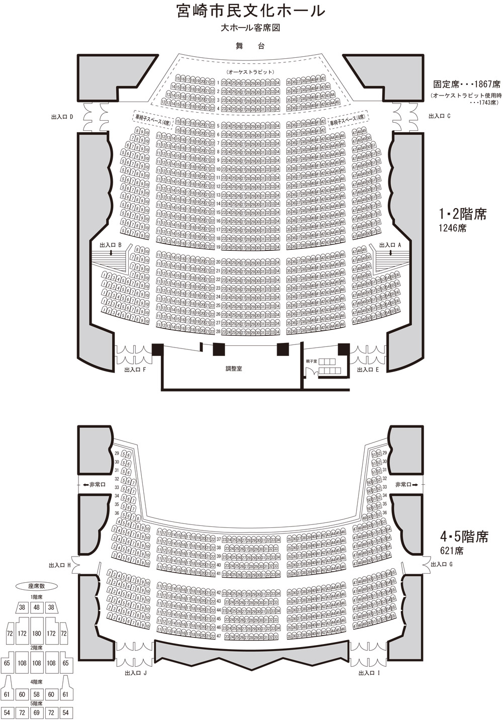 大ホール客席図