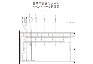 イベントホール断面図